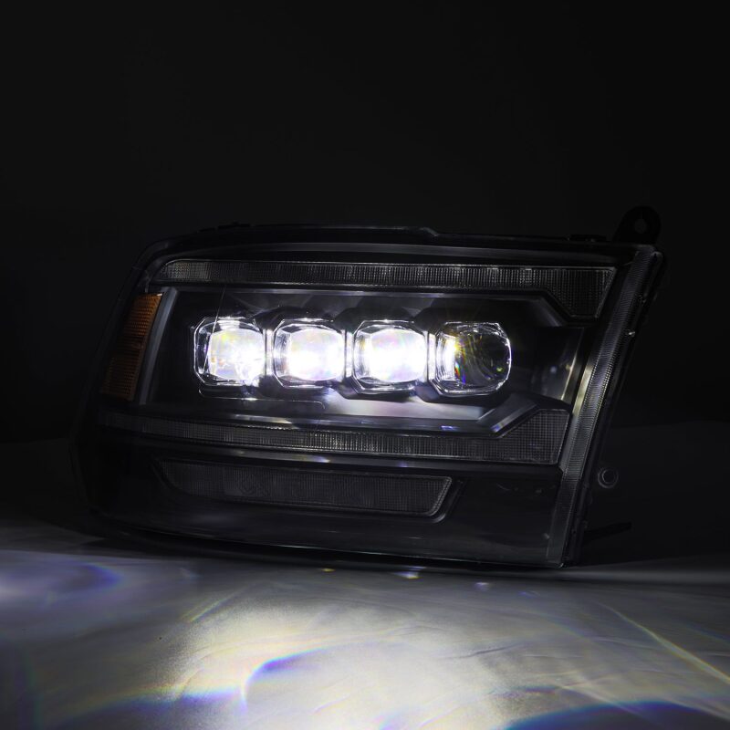 AlphaRex 880555 09-18 Dodge Ram 2500 NOVA LED Projector Headlights Plank Style Design Black w/ Activation Light