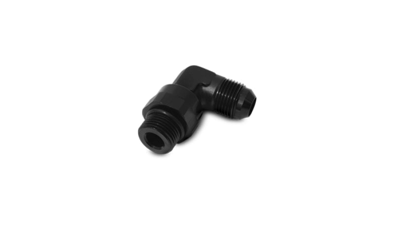 Vibrant -12AN Male Flare to Male -12AN ORB Swivel 90 Degree Adapter Fitting
