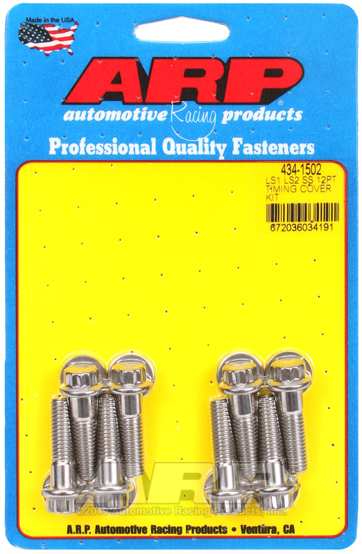 ARP 434-1502 for Chevy LS1 LS2 SS 12pt Timing Cover Bolt Kit