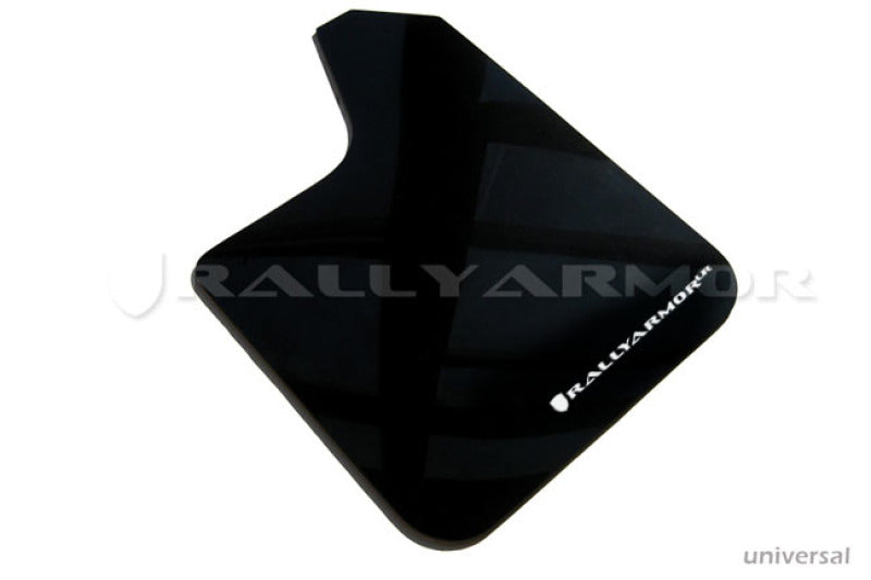 Rally Armor UR Mud Flaps - Universal - Black/White Logo - #MF12-UR-BLK/WH