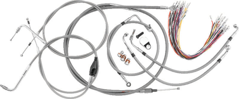 Burly Brand B30-1082 Control Kit 14 in Stainless Steel for 2000-2006 Harley-Davidson Touring