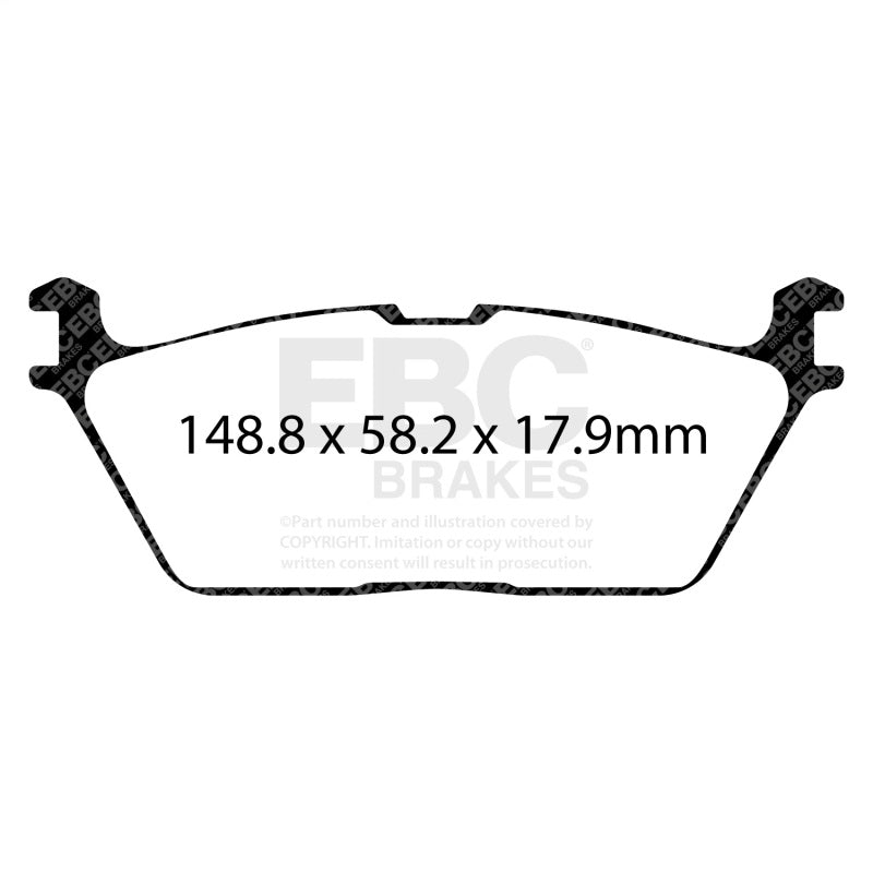 EBC 2022+ Jeep Grand Wagoneer 6.4L Extra Duty Rear Brake Pads ED93095
