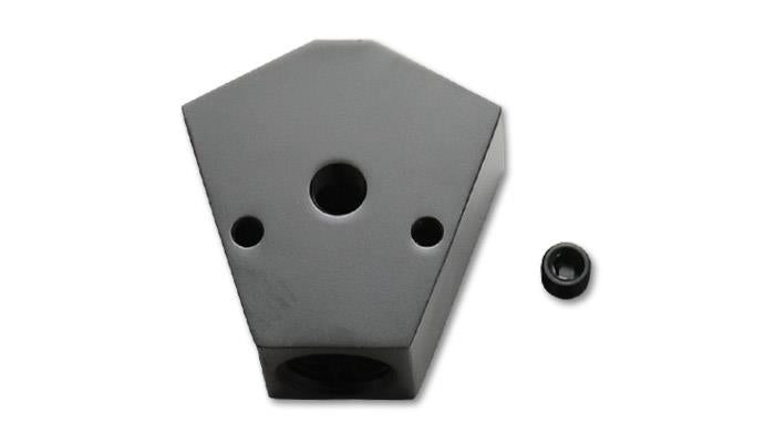 Vibrant Billet Aluminum Y-Block Fitting with 1/8in NPT Port - 3/8in NPT x 3/8in