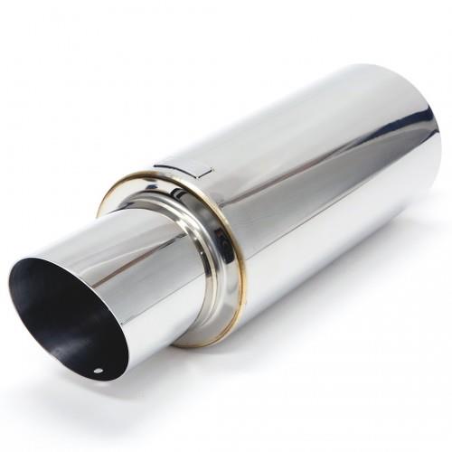 BLOX Racing 60.5mm Street Muffler - Angled Tip BXEX-00100