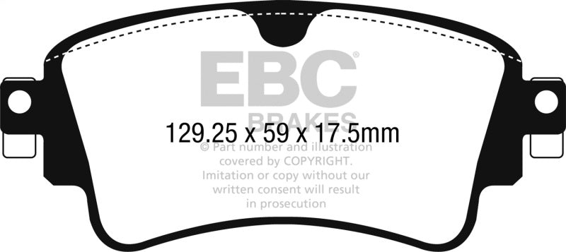 EBC 2018+ Audi A4 Allroad Quattro 2.0L Turbo Ultimax2 Rear Brake Pads UD1898