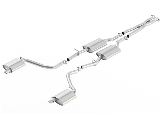 Borla 140649 2015 Dodge Challenger 3.6L V6 S-TYPE Catback Exhaust No Tips Factory Valance - #140649
