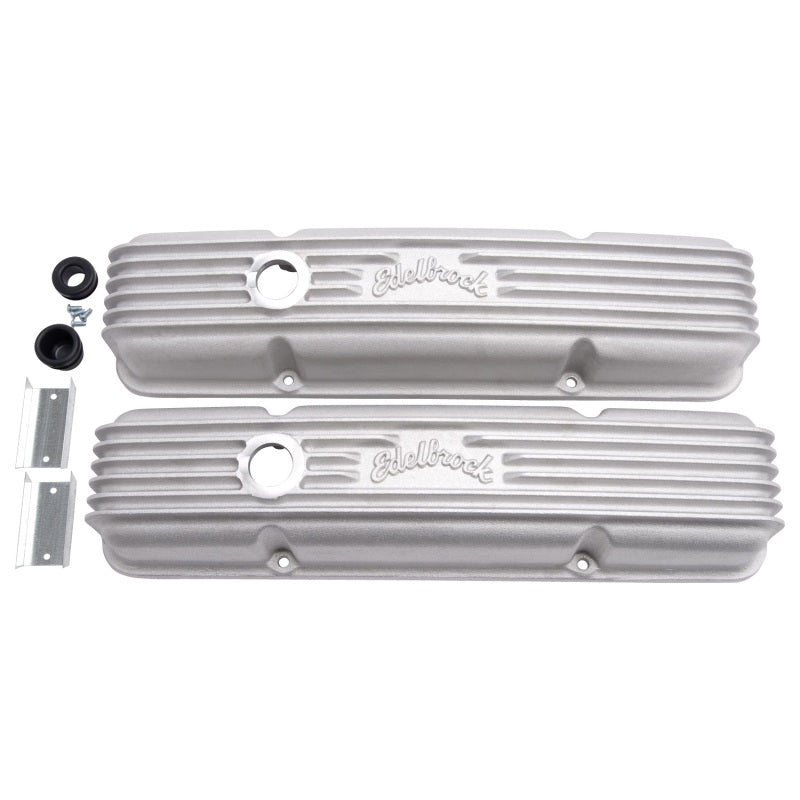 Edelbrock 41439 Valve Cover Classic Series Chevrolet 1959-1986 262-400 CI V8 with Breather Holes