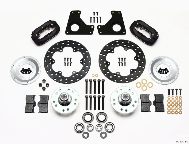 Wilwood Forged Dynalite Front Drag Kit Drilled Rotor 79-87 GM G Body - #140-1033-BD