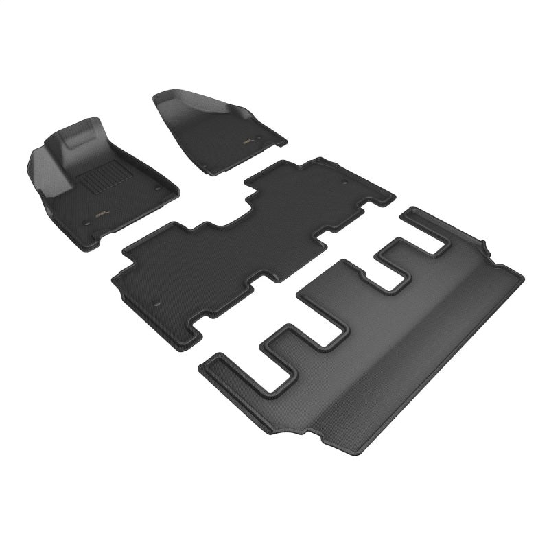 3D MAXpider Kagu Front, Rear & 3rd Row Floor Mats for 2021-2023 Chrysler Pacifica