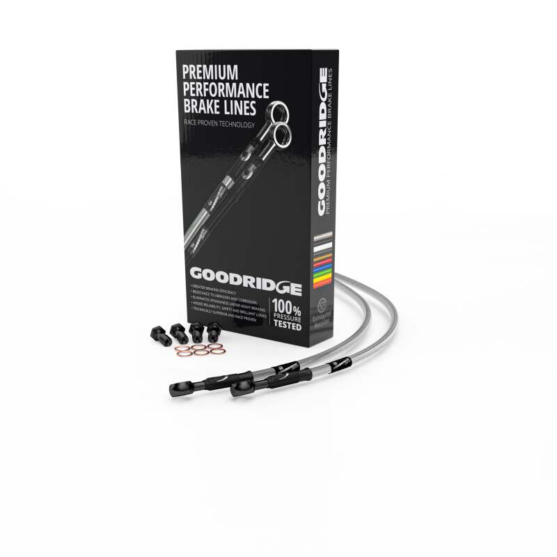 Goodridge 91-03 Ducati 900SS/SL Clear Clutch Lines w/Black Fittings DU0908-1CCBK