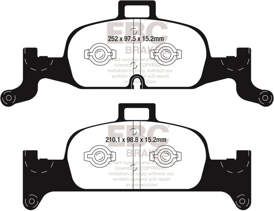 EBC 2018+ Audi A4 Allroad Quattro 2.0L Turbo Yellowstuff Front Brake Pads DP42290R