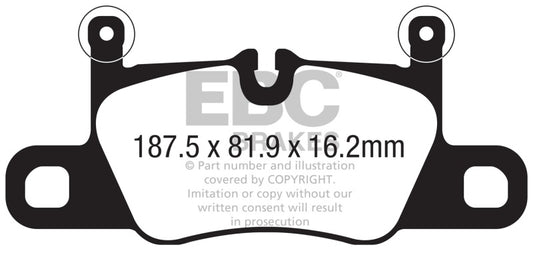EBC 2018+ Porsche Cayenne (3rd Gen) 4.0TT Extra Duty Rear Brake Pads ED92371