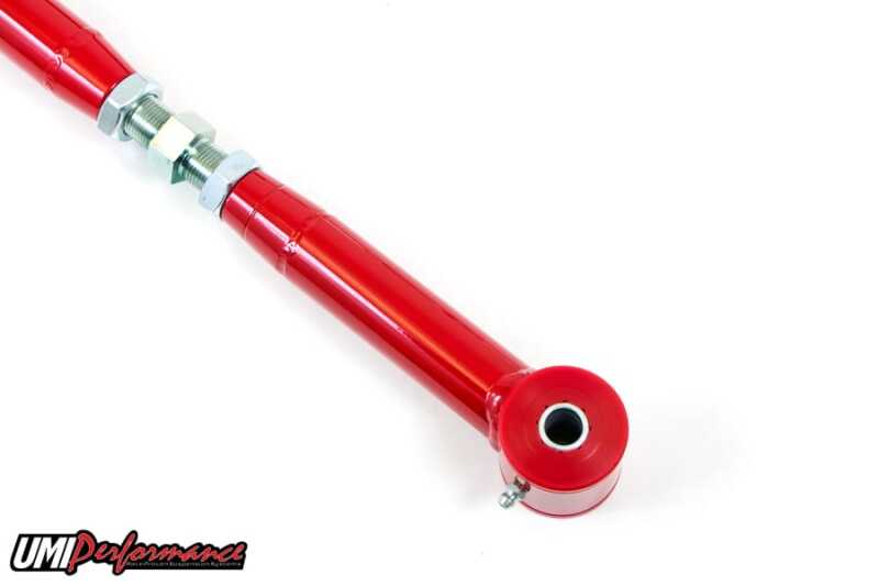 UMI Performance 1044-R On-Car Adjustable Panhard Bar Polyurethane Bushings Red