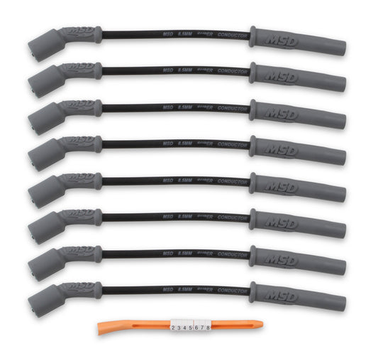 MSD 32823 Super Conductor Spark Plug Wire Set - 99-13 GM Truck & SUV - Black