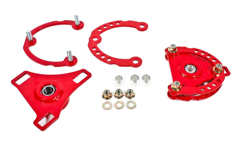 BMR 2015-2026 S550 Mustang Caster Camber Plates - Red