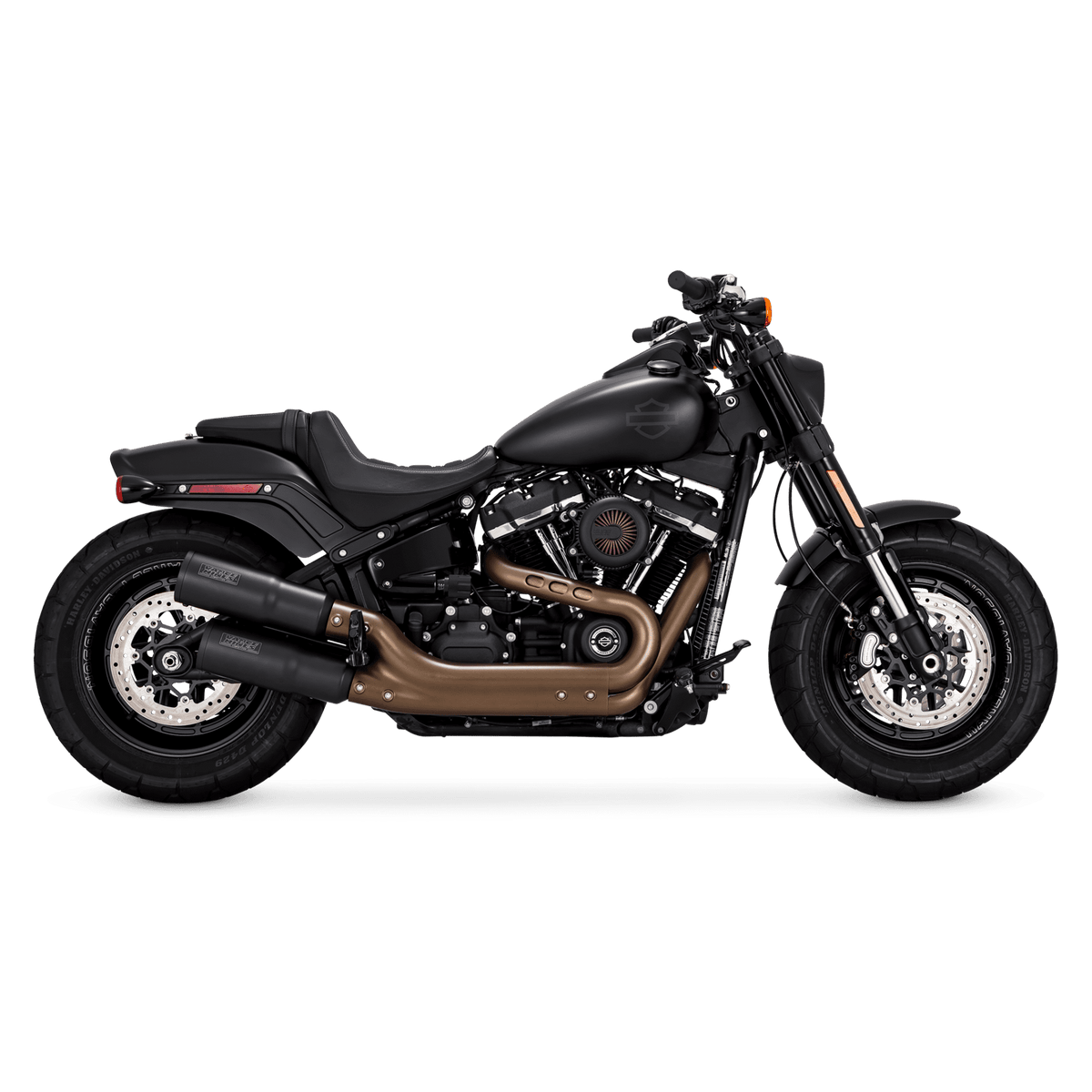 Vance & Hines 46547 Hi-Output Slip-Ons Black for 2018-2024 Harley-Davidson Softail