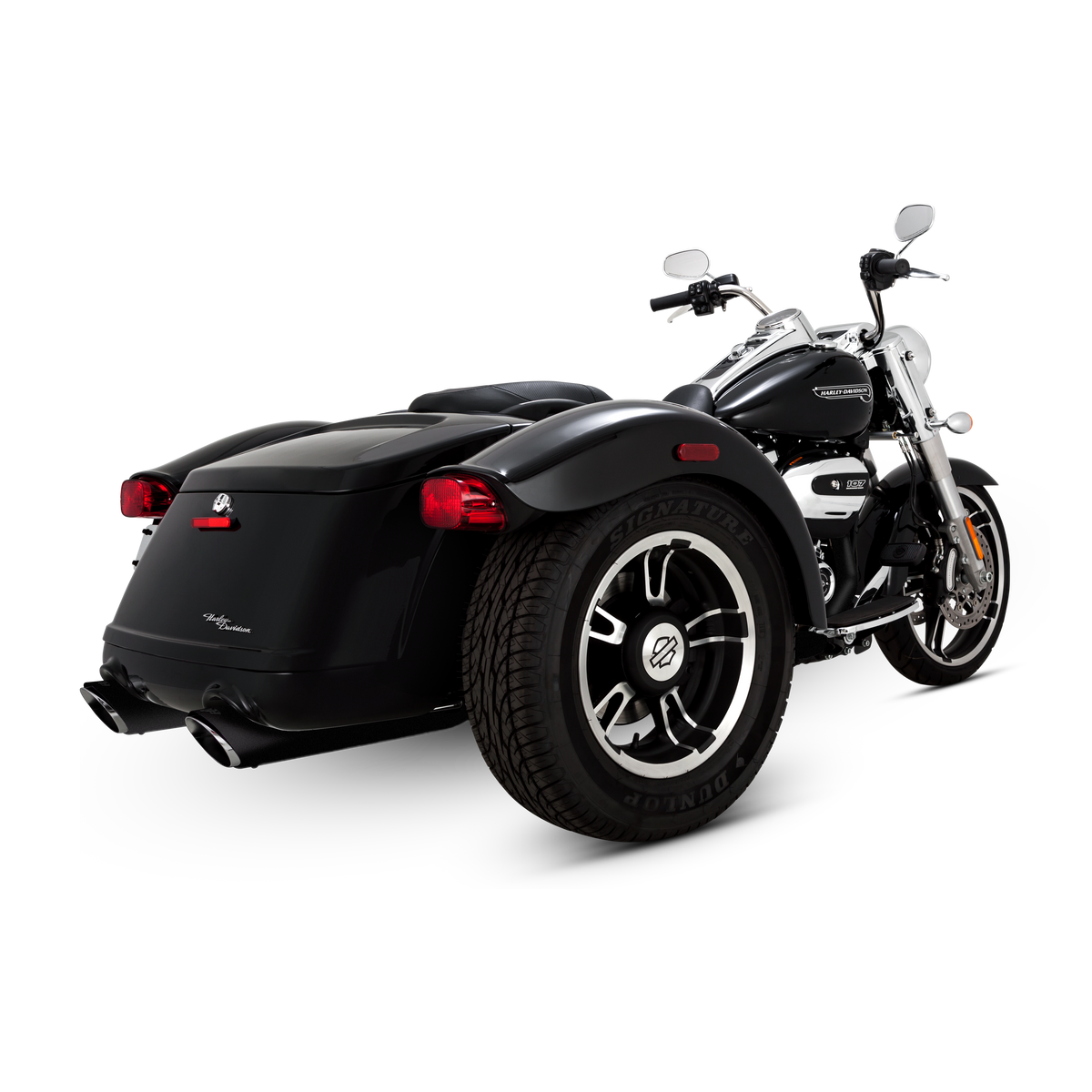 Vance & Hines 46796 Twin Slash Slip-Ons Black for 2017-2025 Harley-Davidson Touring/Trike
