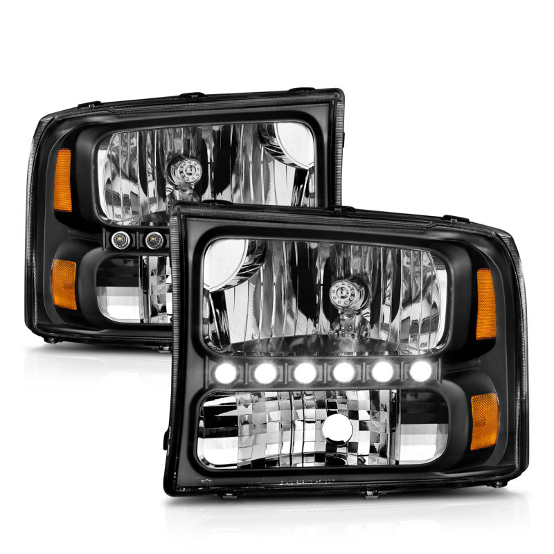 ANZO 1999-2004 Ford F-250 Super Duty Crystal Headlights