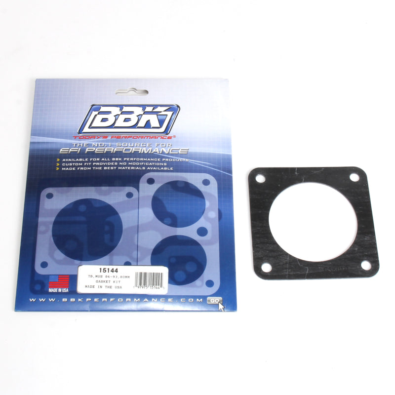 BBK Performance 15144 Throttle Body Gasket Kit 80mm for 1986-1993 Ford Mustang (5.0L)