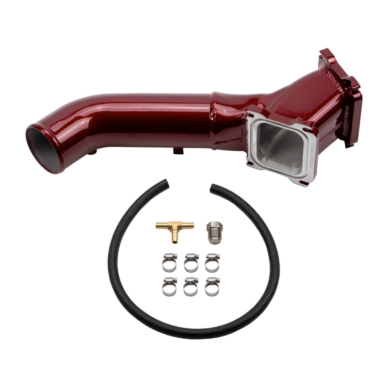 Wehrli Custom Fabrication WCF100615-RAW S300/S400 Single Turbo 3in Y-Bridge Kit Raw for 2002-2004 Chevrolet Silverado / GMC Sierra 2500 HD / 3500 LB7 Duramax