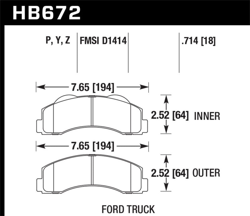 Hawk Performance HB672P.714 Super Duty Street Brake Pads