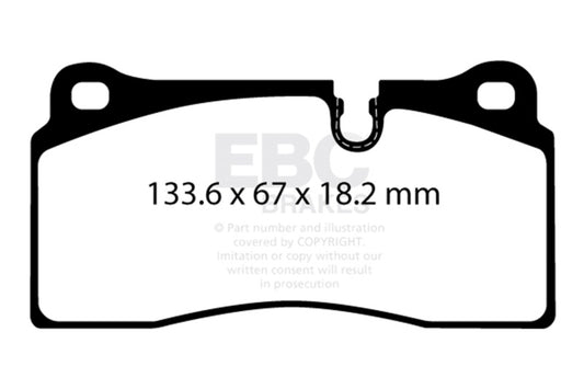 EBC 2018+ BMW M2 Competition 3.0TT Redstuff Rear Brake Pads DP32425C