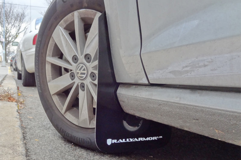Rally Armor UR Mud Flaps - 2015-2018 Volkswagen GTI + 3 more fitments - Red/White Logo - #MF37-UR-RD/WH