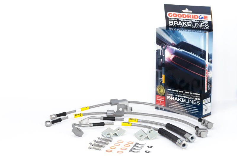 Goodridge 15-17 Ford Mustang GT Stainless Steel Brake Line Kit 12366