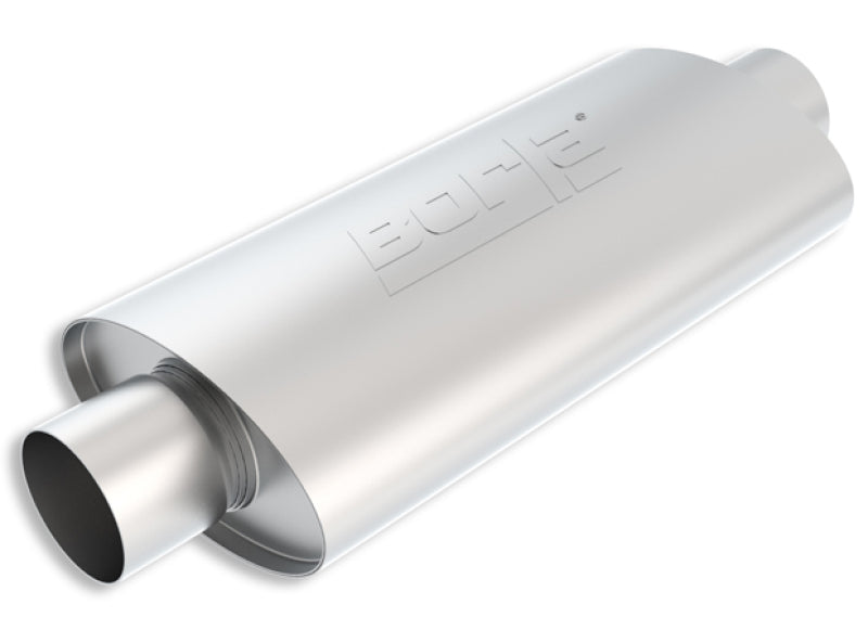Borla 40947 XR-1 Racing Sportsman 4in Inlet/Outlet Center/Center Oval Muffler-4.5in Diameter x 12in Length - #40947