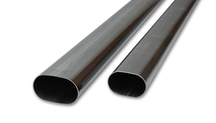 Vibrant 3.5in Oval (Nominal Size) T304 SS Straight Tubing (16 ga) - 5 foot