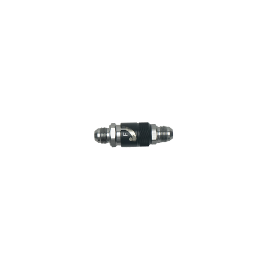 DeatschWerks 8AN Male Flare Quick Disconnect Dry Break Fitting - 2 Pieces Anodized Matte Black