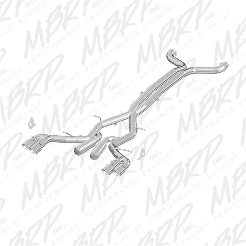 MBRP Camaro V8 6spd 3in Race Dual Cat Back with 4.5in Quad Dual-Wall Tips