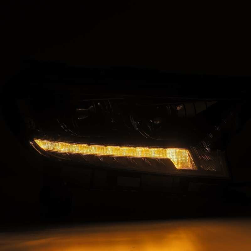 AlphaRex 880121 19-21 Ford Ranger LUXX LED Projector Headlights Plank Style Alpha Black w/Sequential Signal/DRL