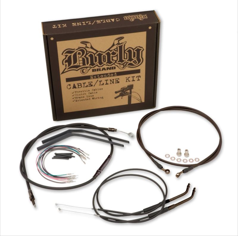Burly Brand B30-1071 Control Kit 14 in Gorilla Bar Black for 2011 Harley-Davidson Softail