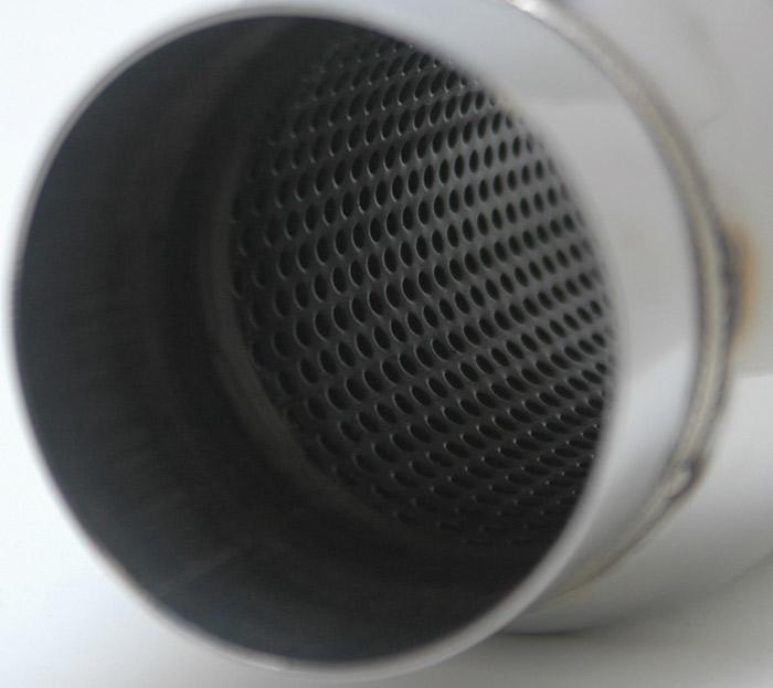 Vibrant SS Resonator (Standard Design) 4in inlet/outlet x 18in long w/5in OD
