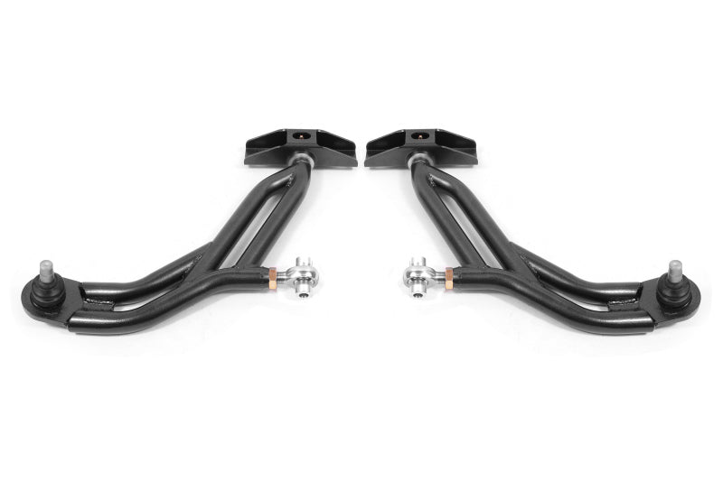 BMR 10-14 Ford Mustang Adj. Lower A-Arms with Delrin/Rod End / 18mm Tall Ball Joint - Black Hammertone