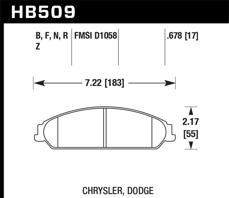 Hawk Performance HB509F.678 HPS Performance Street Brake Pads