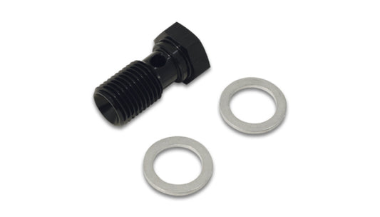 Vibrant Aluminum Banjo Bolt w/2 Washers Male 16mm x 1.5 Bolt, 24mm long bolt