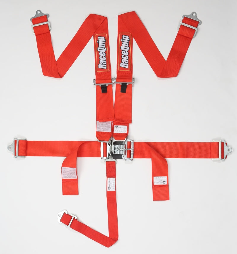 RaceQuip 711011 Red Latch & Link 5-Point Seat Belt