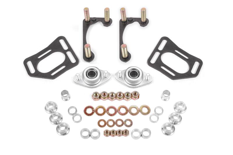BMR 1990-1993 Fox Mustang Caster Camber Plates - Black Hammertone
