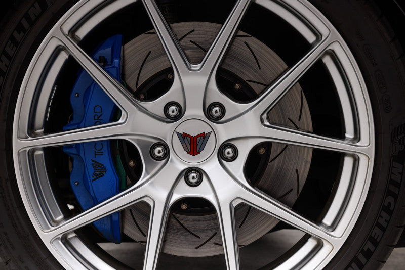 DBA 08+ EVO X Front Slotted 5000 Series 2 Piece Rotor Assembled w/ Black Hat