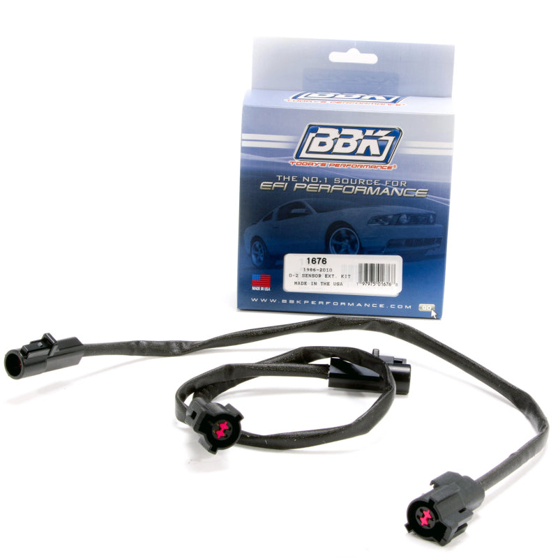 BBK Performance 1676 O2 Sensor Extension Harness (Pair) for 1986-2010 Ford Mustang 5.0L 4.6L