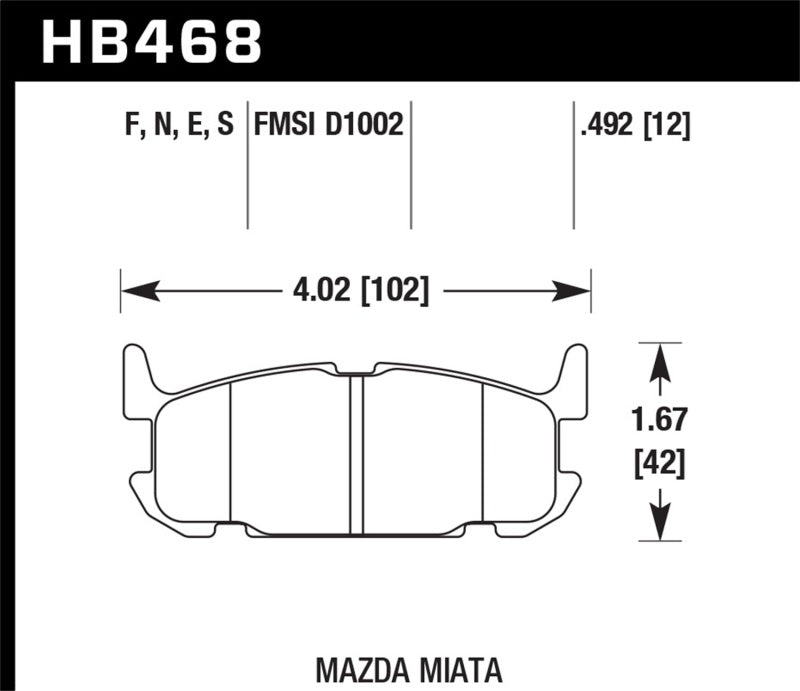 Hawk Performance HB468S.492 HT-10 Motorsport Brake Pads