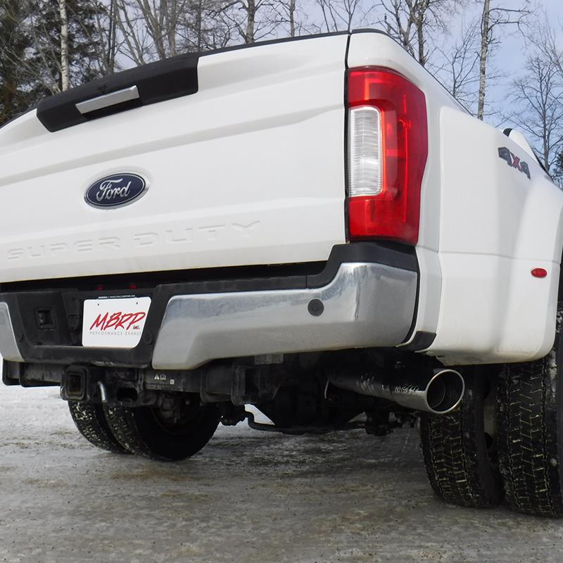 MBRP F-250/350/450 4in Filter Back Single Tip Side Exit T409 Exhaust