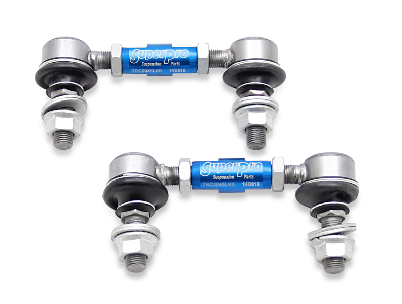 SuperPro Rear Sway Bar Link Kit - Heavy Duty Adjustable (100mm-120mm Length, 12mm Studs)