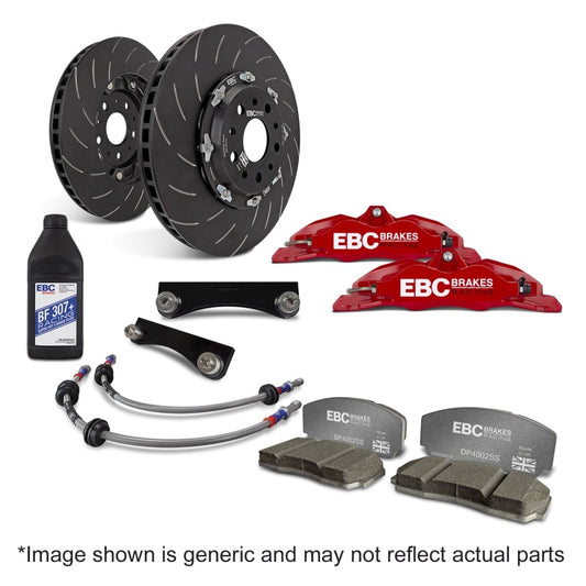 EBC Racing 12-21 Subaru BRZ/Toyota GT86 Red Apollo-4 Calipers 330mm Rotors Front Big Brake Kit BBK031RED-1
