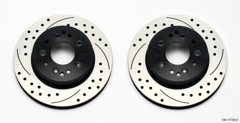 Wilwood Rotor Kit Rear-Drilled 65-82 Corvette C2/C3 (1Pc Rotors) - #140-11739-D