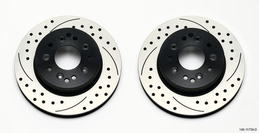 Wilwood Rotor Kit Rear-Drilled 65-82 Corvette C2/C3 (1Pc Rotors) - #140-11739-D