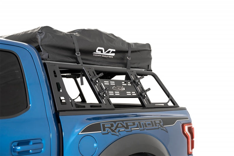 Addictive Desert Designs for 2015+ Ford F-150 Overlander Chase Rack w/ 3rd Brake Light - Hammer Black
