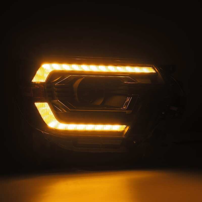 AlphaRex 880751 12-15 Toyota Tacoma LUXX LED Projector Headlights Plank Style Black w/DRL